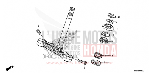 TIGE DE DIRECTION CBR500RAJ de 2018